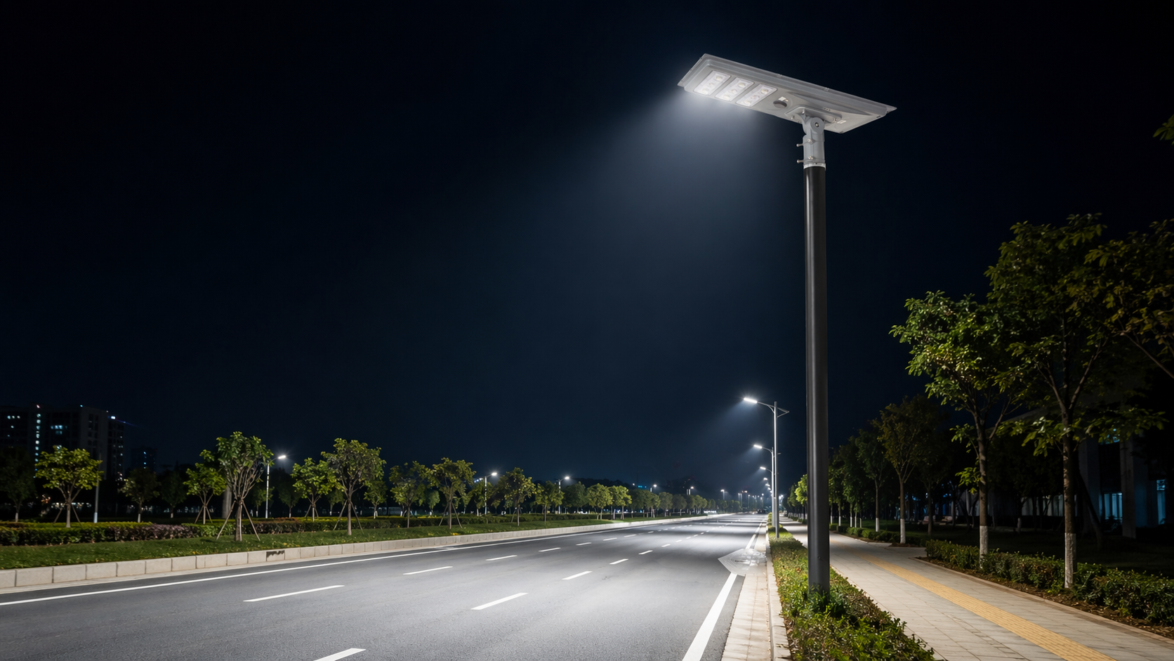 Solar street light for municipal projects